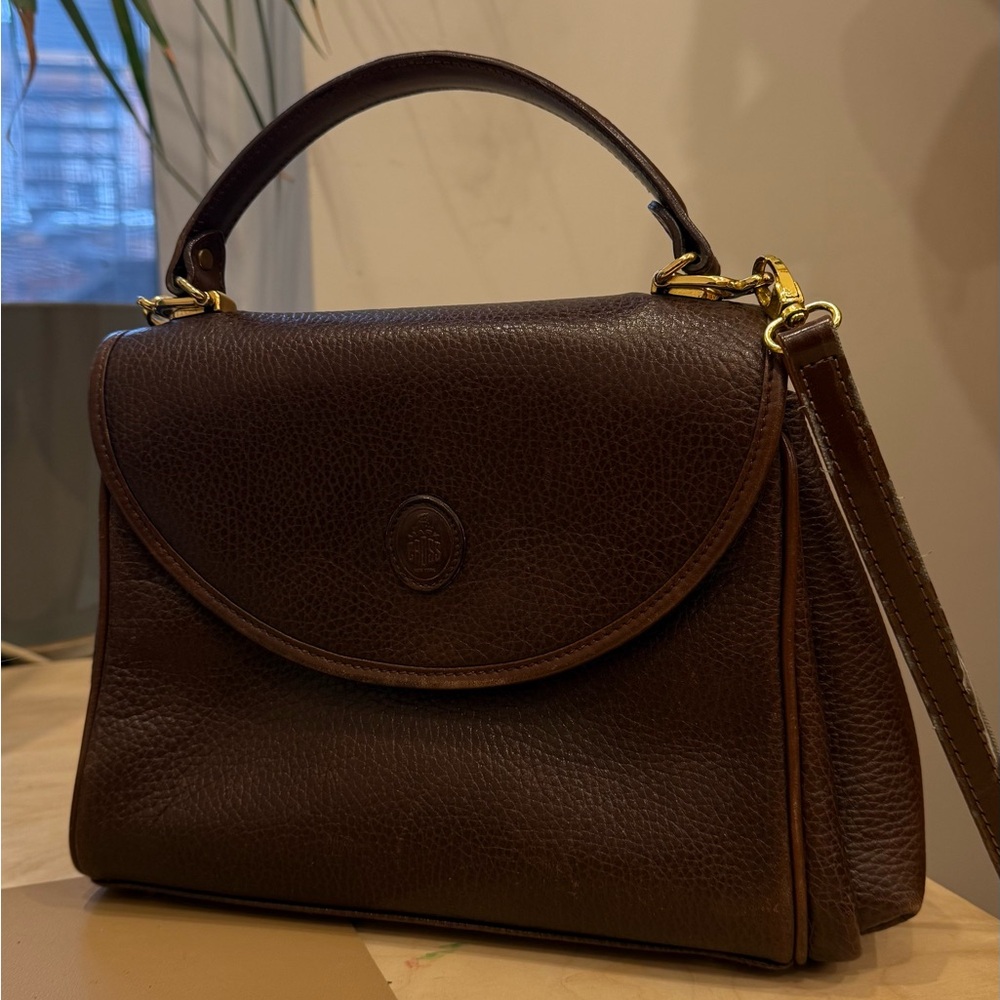 Vintage Brown Leather Handbag
